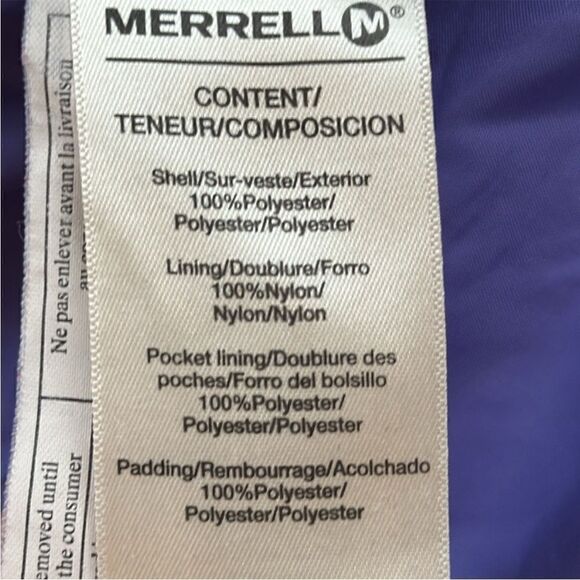 Merrell Women’s Navy And Indigo Quilted Full Zip Thinsulate Vest, Size L, EUC - Picture 10 of 11